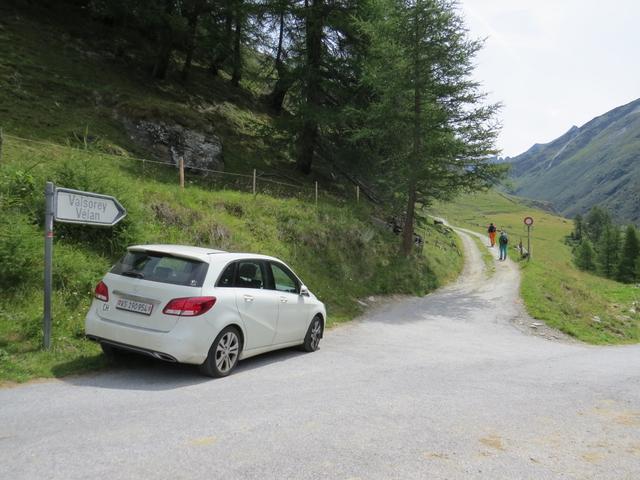 unterhalb von La Delise 1827 m.ü.M. kreuzen wir die Alpstrasse...