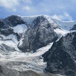 Eis und Fels soweit das Auge reicht. Blick auf den Mont Vélan