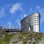 Blick von der Weggabelung zurück zur Cabane du Vélan