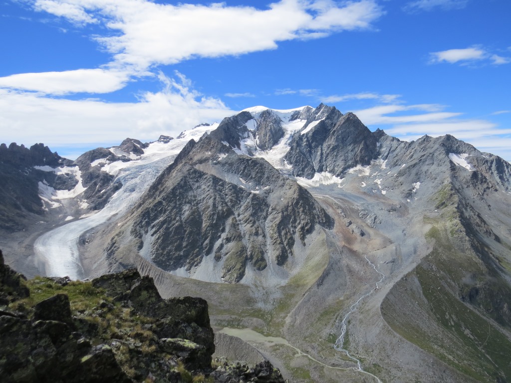 nur von hier oben kann man den Mont Vélan von seiner schönsten Seite betrachten