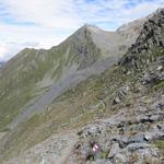 gut ersichtlich der weitere Wegverlauf und Blick auf den Beaufort