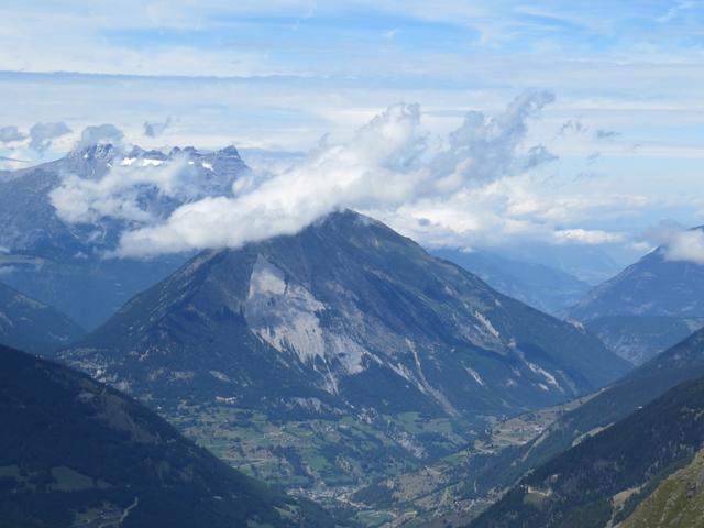 Blick auf den Le Catogne. Was für ein Erlebnis, als wir dort oben standen