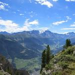 Blick ins Grand Combin Massiv und Mont Vélan