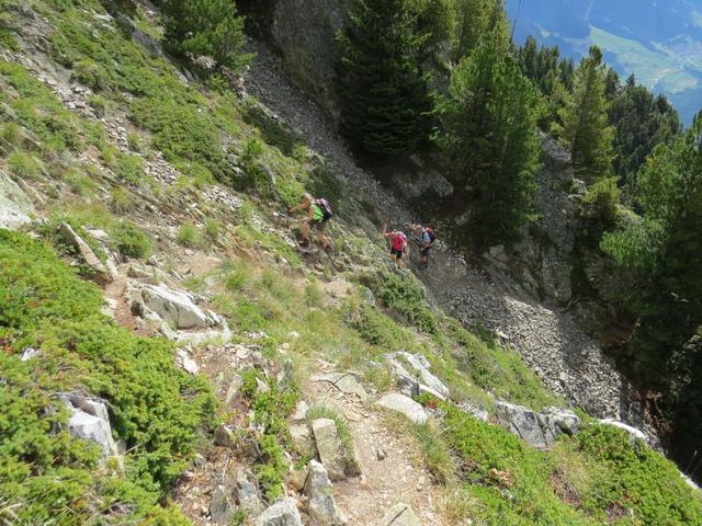 richtig ausgesetzt ist der Bergweg nicht...