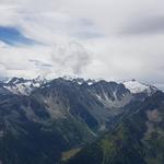 Aiguille de l'A Neuve, d'Argentière, Chardonnet, Aiguilles Dorées und Trientgletscher mit Aiguille du Tour