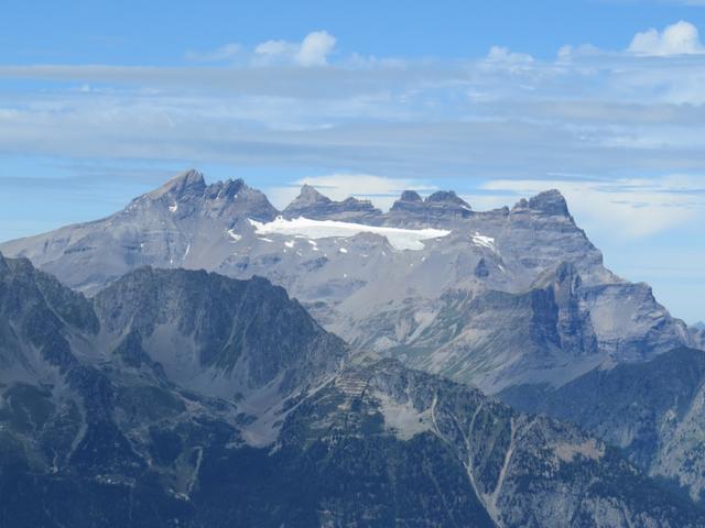 Blick zu den Dents du Midi. Was für ein Erlebnis, als wir dort oben standen