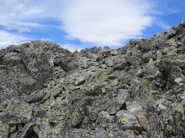 nach dem verlassen des Gipfel, biegen wir links ab...