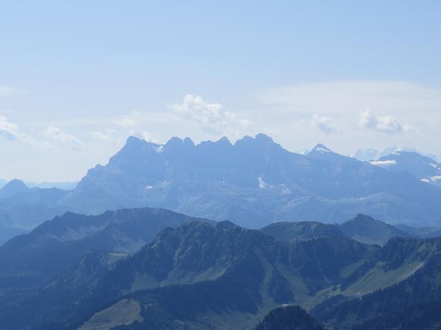 Blick zu den Dents du Midi. Was für ein Erlebnis, als wir dort oben standen