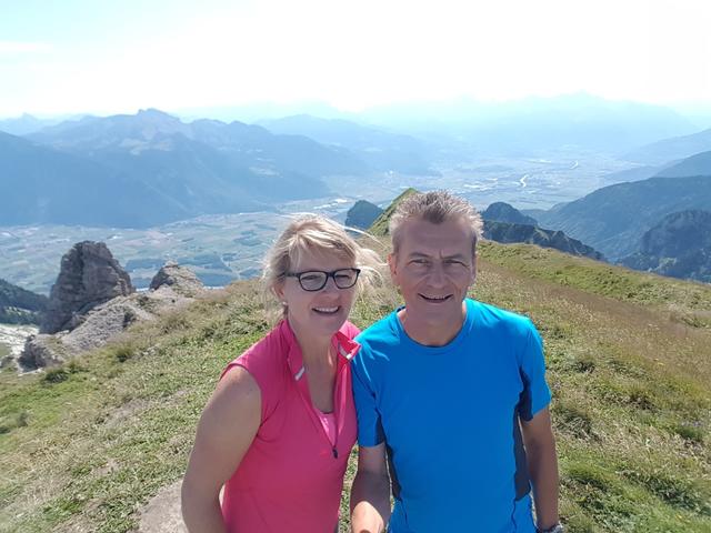 Erinnerungsfoto aufgenommen auf dem Le Grammont