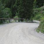 vom Col de Taney beschliessen wir auf der kiesigen Fahrstrasse zu bleiben...