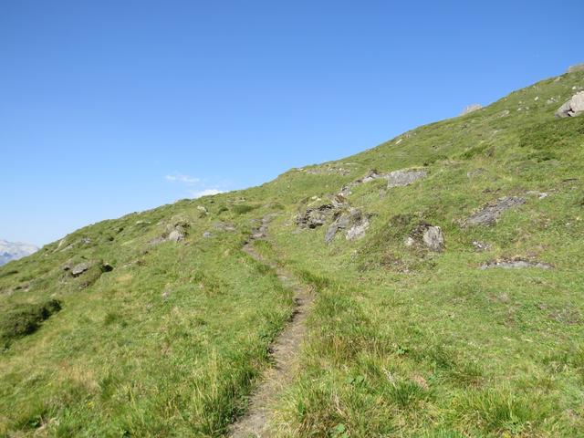 der Wanderweg führt nun über Grawgufer zur Leisalp