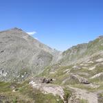 ...wo der Blick auf das Faltschonhorn mit seinem lang gezogenem Grat frei wurde