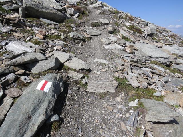 der Bergweg ist gut markiert...