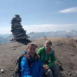 Erinnerungsfoto aufgenommen auf dem breiten Gipfel des Faltschonhorn