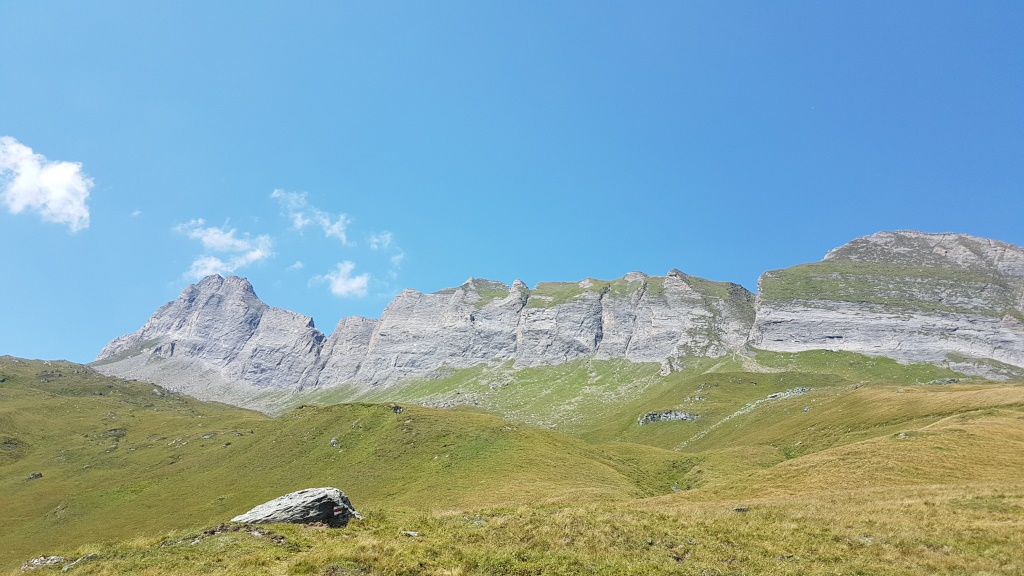 Blick zurück zum Piz Aul und Breitengrat