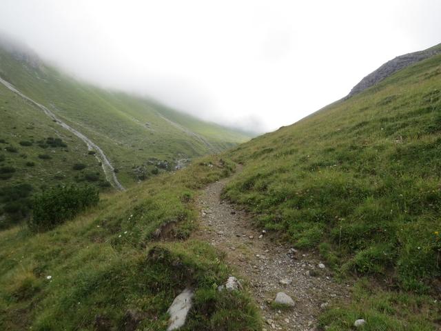 links von uns rauscht der Ovel da Zavretta ins Tal hinunter