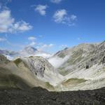 Blick über das Val Zavretta hinaus zum Piz Ela