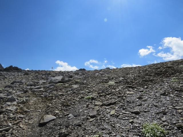 ...erreichen wir schliesslich den breiten Sattel der Fuorcla Zavretta 2888 m.ü.M.