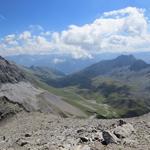 Blick auf die Albulapassstrasse und ins Engadin