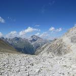 Blick in das Val Zavretta und auf den Piz Ela
