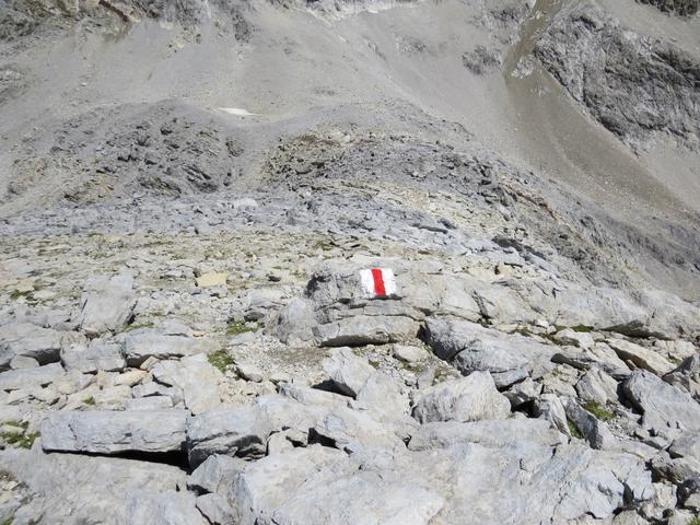 hier biegen wir nun rechts ab, und nehmen den Abstieg zum Albulapass unter die Füsse