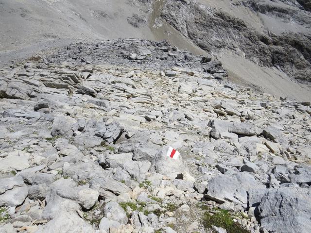 der Wanderweg ist weiterhin gut ersichtlich und gut markiert