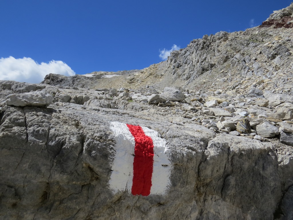 der Bergweg ist gut markiert