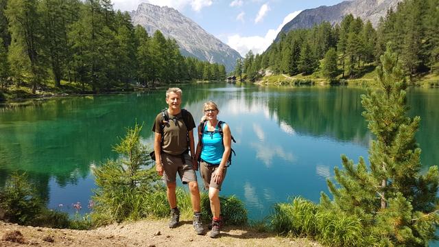 Erinnerungsfoto aufgenommen beim Palpuognasee