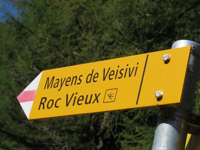 hier biegen wir links ab Richtung Roc Vieux