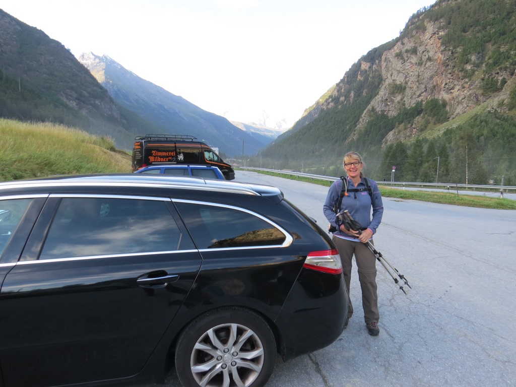 mit dem Auto sind wir bis nach Randa 1404 m.ü.M. gefahren