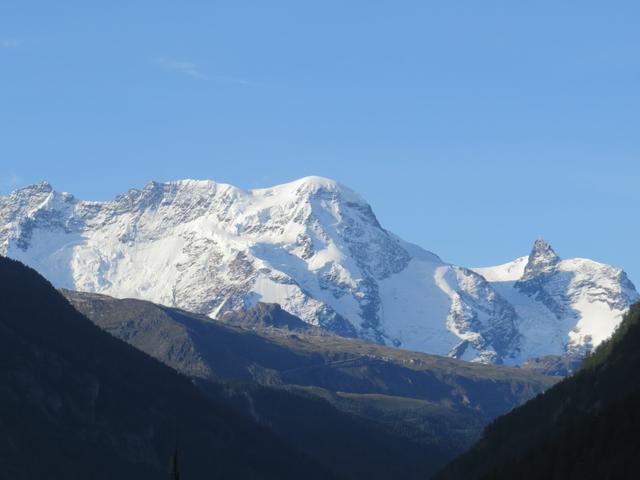 Blick zum Breithorn und zum Klein Matterhorn