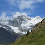 Blick hinauf zum Unter Äschhorn und Ober Äschhorn