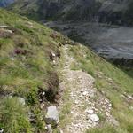 auf dem gut ersichtlichen Bergweg...