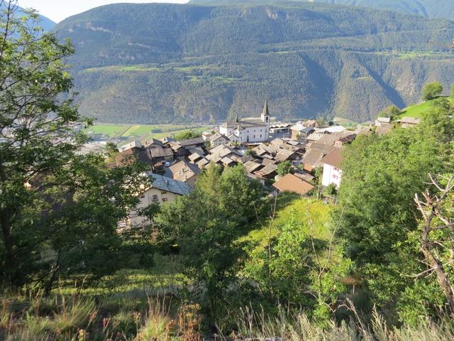 Blick auf die Dächer von Ausserberg