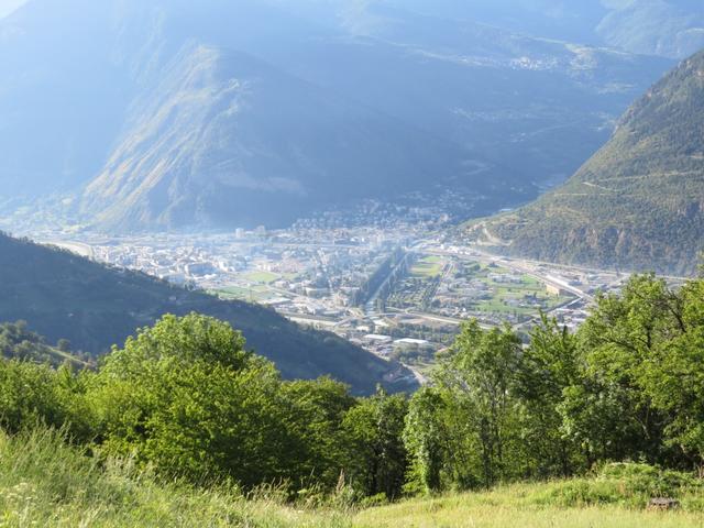 Blick ins Rhonetal und nach Visp