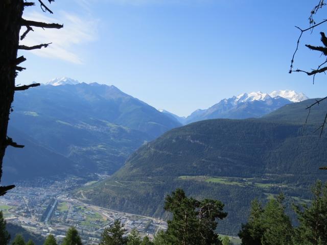 zwischendurch gibt der Wald die Sicht frei und wir können ein grandioses Panorama bestaunen