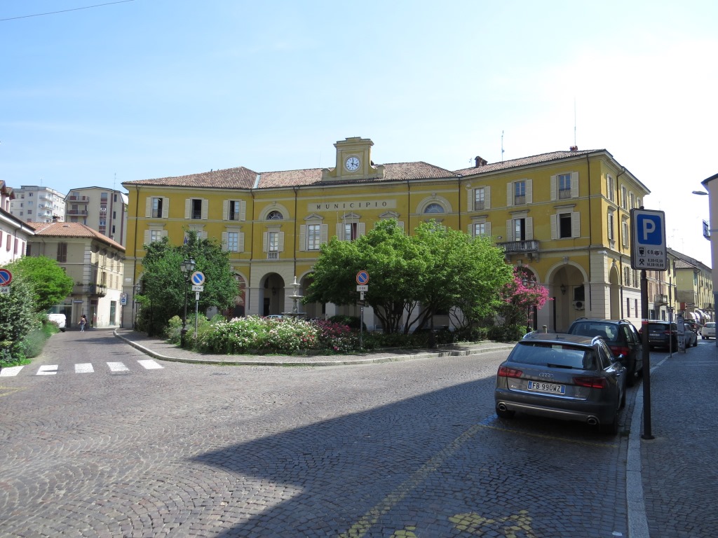 wir haben das Zentrum von Mortara erreicht