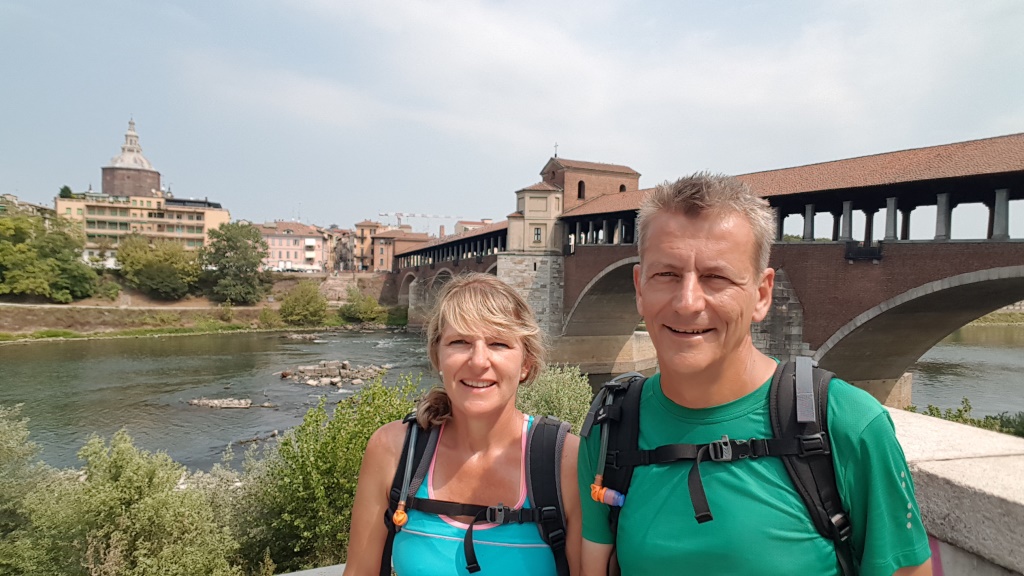 Erinnerungsfoto aufgenommen beim Ponte Coperto