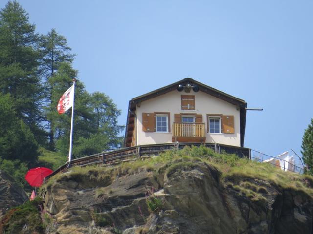 Blick hinauf nach Alterhaupt und zum Bergrestaurant Edelweiss