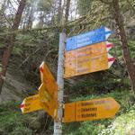 Wegweiser Eingangs Triftschlucht