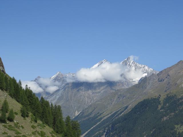 Blick zum Nadelhorn, Dom und Täschhorn