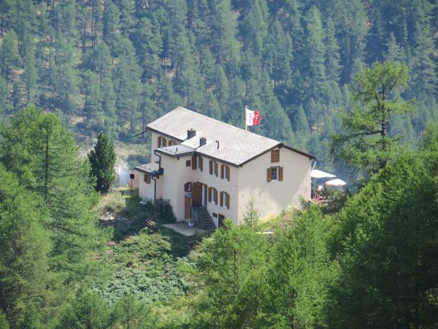 Blick zurück nach Alterhaupt mit seinem sehr schön gelegenen Bergrestaurant Edelweiss