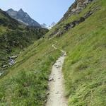 im einzigen Tal rund um Zermatt, das nicht von Bahnen erschlossen ist...
