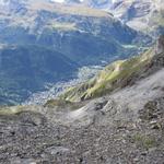 über 1500 Höhenmeter tiefer, liegt Zermatt