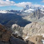 ...erreichen wir den Gipfel des Mettelhorns 3406 m.ü.M., und zum wohlverdienten Panorama