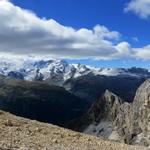 sehr schönes Breitbildfoto aufgenommen auf dem Sattel zwischen Mettelhorn und Platthorn