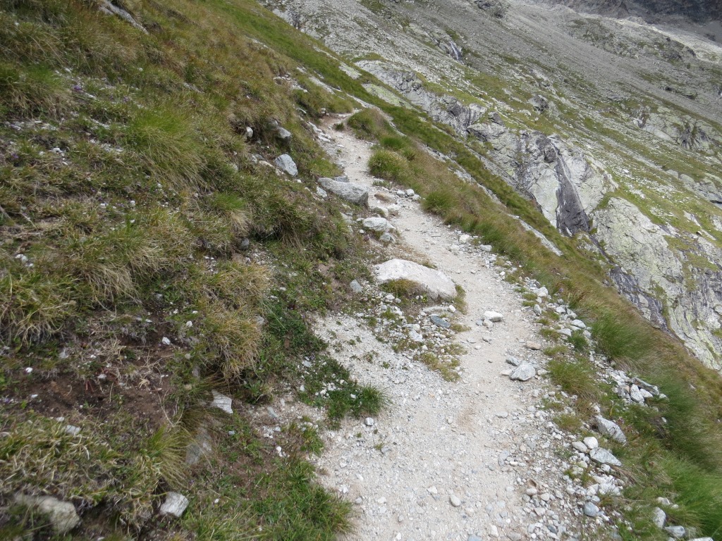 auf einem scheinbar endlosen Zick-zackweg, führt uns der Hüttenweg weiter aufwärts