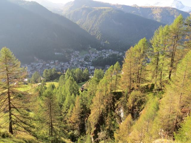 Zermatt liegt noch im Schatten