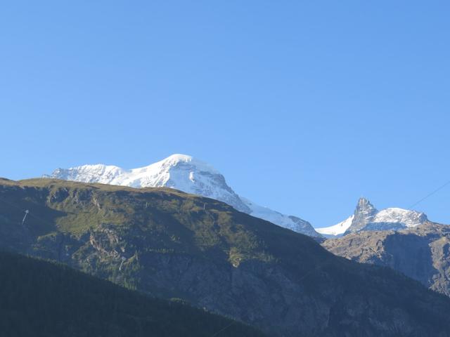 Blick zum Breithorn und zum Klein Matterhorn