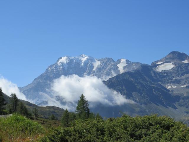 Blick zum Fletschorn, rechts davon das Böshorn